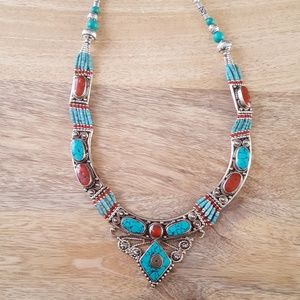 Authentic Coral and Turquoise neckleace.
